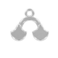 Cymbal ™ DQ metall Endstück Karavos II für Ginko Perlen - Antik Silber